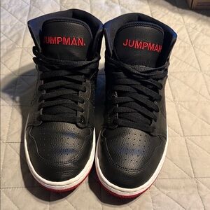 Jordan Access Men’s Black/Gym Red-White Sneakers - Size 11 - AR3762 001